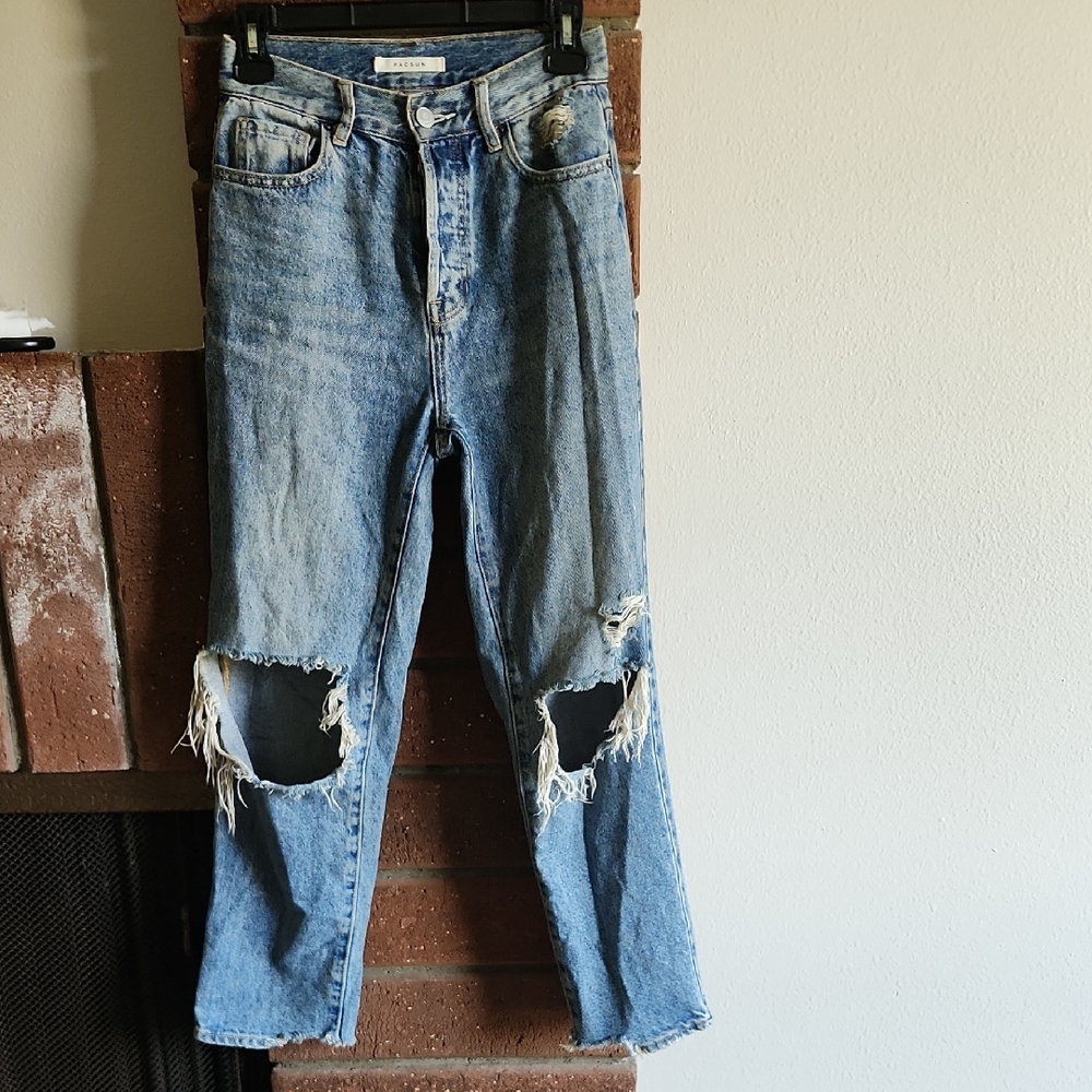 Pac Sun Distressed Blue Jeans